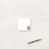 Grappige Corgi met Hoodie Post-it® Notes (Op bureau)