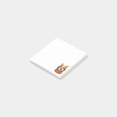 Grappige Corgi met Hoodie Post-it® Notes (Schuin)