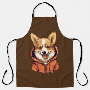 Grappige Corgi met Hoodie Schort