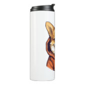 Grappige Corgi met Hoodie Thermosbeker (Gedraaid links)
