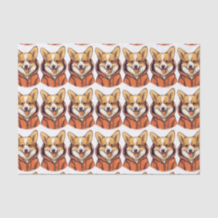 Grappige Corgi met Hoodie Tissuepapier