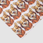 Grappige Corgi met Hoodie Tissuepapier (Detail)