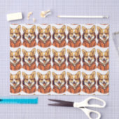 Grappige Corgi met Hoodie Tissuepapier (Craft)