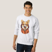 Grappige Corgi met Hoodie Trui (Voorkant volledig)
