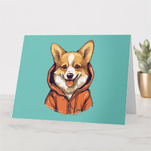 Grappige Corgi met Trui Kaart