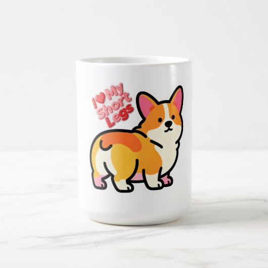 Grappige Corgi Mok - Ik Hou van Mijn Korte Poten - (Center)