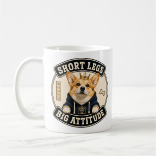 Grappige Corgi Mok   Korte Poten Grote Attitude