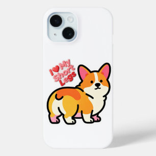 Grappige Corgi Sticker Sheet - Ik hou van mijn kor iPhone 15 Case