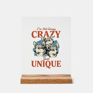 Grappige Corgi Unieke Vintage Gravure T-Shirt Ontw Acryl Bord