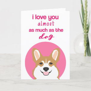 Grappige Corgi Valentijnskaart Feestdagen Kaart