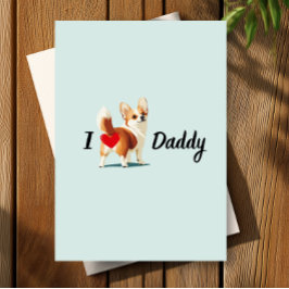 Grappige Corgi van Pet Dog Butt Bum Joke Vaderdag Bedankkaart