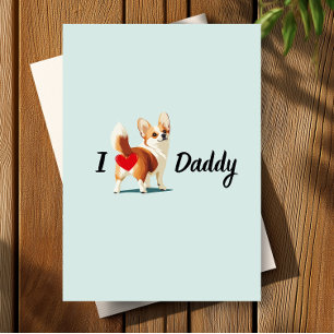 Grappige Corgi van Pet Dog Butt Bum Joke Vaderdag Bedankkaart