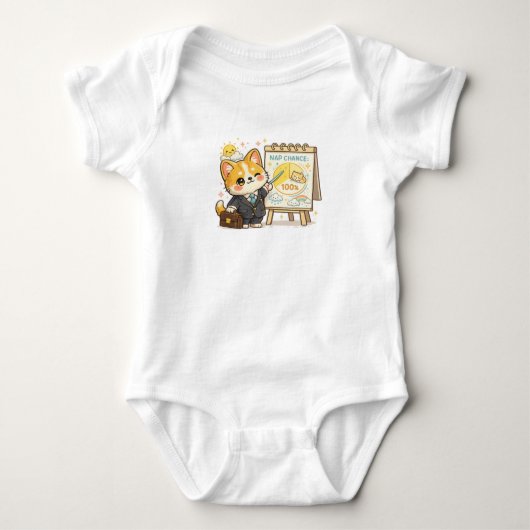 Grappige Corgi Weer Slaapkans Romper (Voorkant)