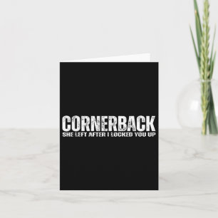 Grappige Cornerback Football Atleet Quote Defensie Kaart