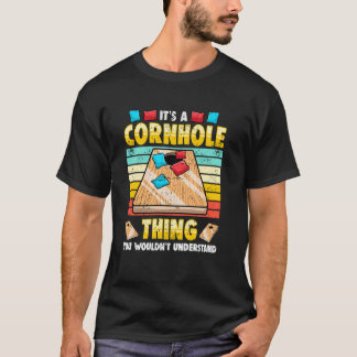 Grappige Cornhole-fan Retro Buitenspel T-shirt