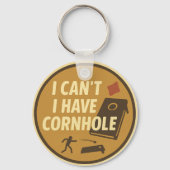 Grappige Cornhole Game Fan Grafiek Sleutelhanger (Achterkant)