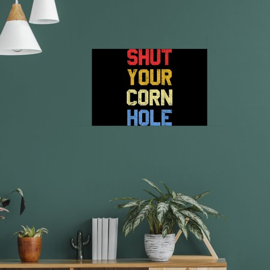 Grappige Cornhole Hou Je Cornhole Poster (Woonkamer 1)