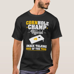 Grappige Cornhole Kampioen Smack Praat Baas Van De T-shirt