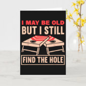 Grappige Cornhole Opa Vaderdag Toss Games  Kaart (Gele Bloem)