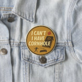 Grappige Cornhole Spel Enthousiast Grafisch Ronde Button 7,6 Cm (In situ)
