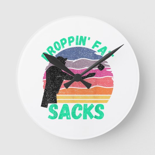 Grappige Cornhole Team Cornhole Accessoires  Ronde Klok (Voorkant)