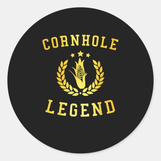 Grappige Cornhole Team Cornhole Accessoires Ronde Sticker (Voorkant)