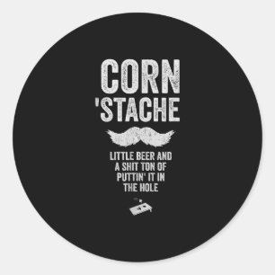 Grappige Cornhole vuile volwassen humor Cornhole e Ronde Sticker