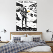 Grappige Cornwall-themaparodie op canvasprint Canvas Afdruk (Insitu (Slaapkamer))