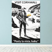 Grappige Cornwall-themaparodie op canvasprint Canvas Afdruk (Insitu (Houten vloer))