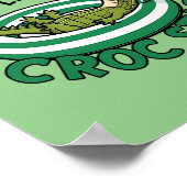 Grappige Corocdile cartoon Croc Summer Poster (Hoek)