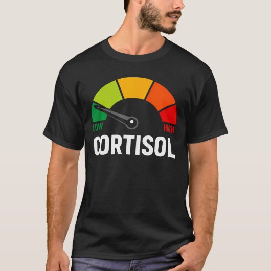 Grappige Cortisol Hormoon Stress Meter Medisch T-shirt (Voorkant)