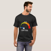 Grappige cortisol niveau snelheidsmeter stress mem t-shirt (Voorkant volledig)