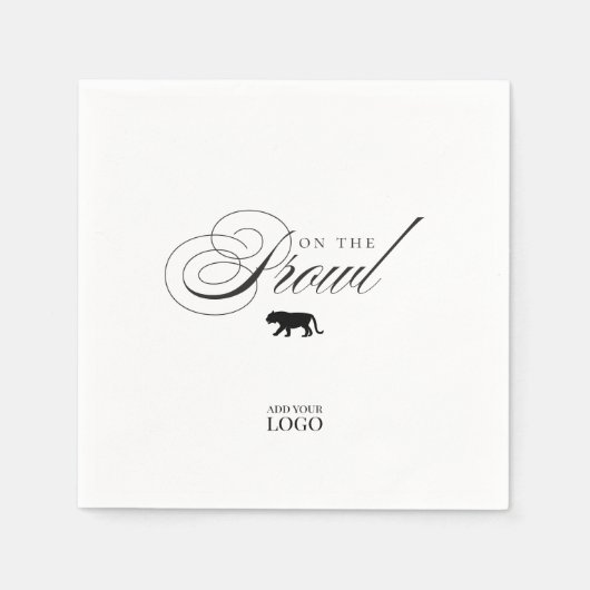 Grappige cougar op de Prowl Bar Restaurant Cocktai Servet (Voorkant)