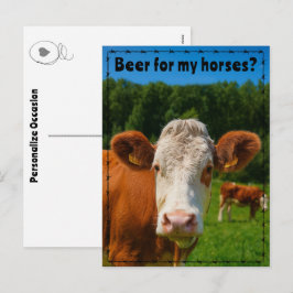 Grappige Country Western Cowboy Ranch & Boerderij Feestdagenkaart
