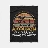 Grappige Couponing, Coupon Clipper Geld Spaarder Q Fleece Deken (Voorkant)