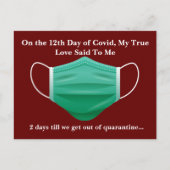 Grappige Covid 12e Kerstdag Feestdagenkaart (Voorkant)