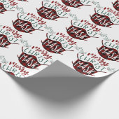 Grappige COVID-19 MERRY ChristMASK Buffalo Check M Cadeaupapier (Hoek)