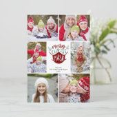 Grappige COVID-19 MERRY ChristMASK Gezichtsmasker  Feestdagenkaart (Staand voorkant)