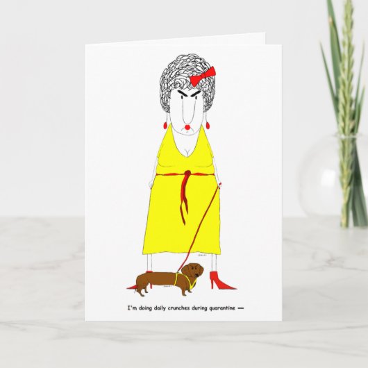 Grappige COVID-19 quarantaine groet Kaart (Voorkant)