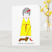 Grappige COVID-19 quarantaine groet Kaart (Gele Bloem)