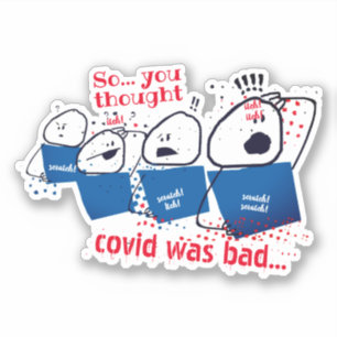 Grappige covid coïtes besmettelijke krasziekten sticker