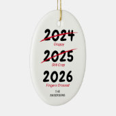 Grappige Covid Kerst 2022 Keramisch Ornament (Rechts)