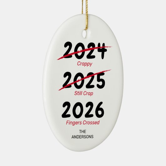 Grappige Covid Kerst 2022 Keramisch Ornament (Rechts)