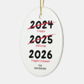 Grappige Covid Kerst 2022 Keramisch Ornament (Links)