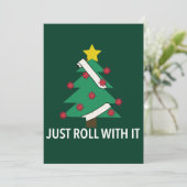 Grappige Covid Kerstboom Pun Feestdagenkaart (Staand voorkant)