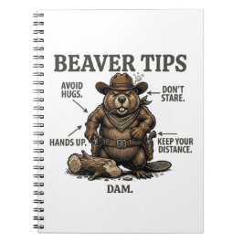 Grappige Cowboy Bever Tips Wilde Westen Vintage Notitieboek