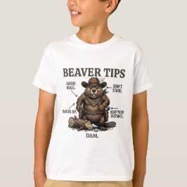 Grappige Cowboy Bever Tips Wilde Westen Vintage T-shirt