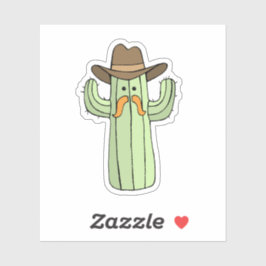 Grappige Cowboy Cactus Laptop Sticker