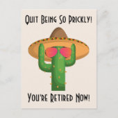 Grappige Cowboy Cactus Western Thema Pensioen Briefkaart (Voorkant)