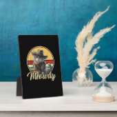 Grappige Cowboy Cat Mashup Meow Howdy Kitten Lover Fotoplaat (Zijkant)
